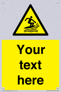 Custom Warning surf craft area